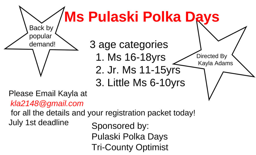 Ms. Pulaski Polka Days Contest Pulaski Polka Days Music Festival