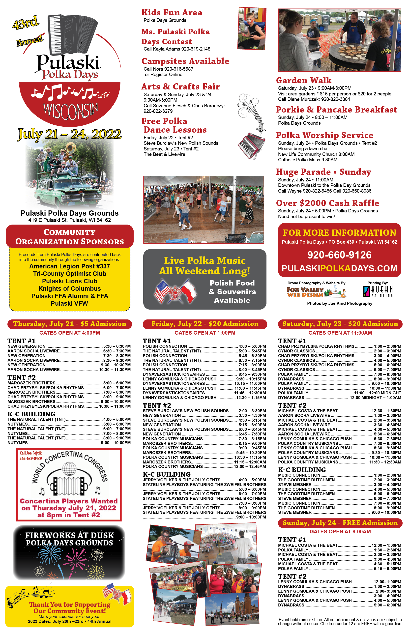 Brochure & Poster Pulaski Polka Days Music Festival