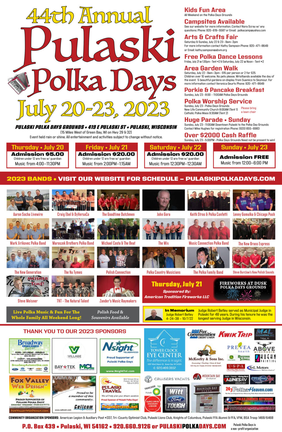 Pulaski Polka Days 2024 Schedule Of Events Valli Isabelle